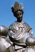 Statue of Our Lady of La Salette and children (Fr L de Pontbriand, Rector/La Salette Sanctuary)
